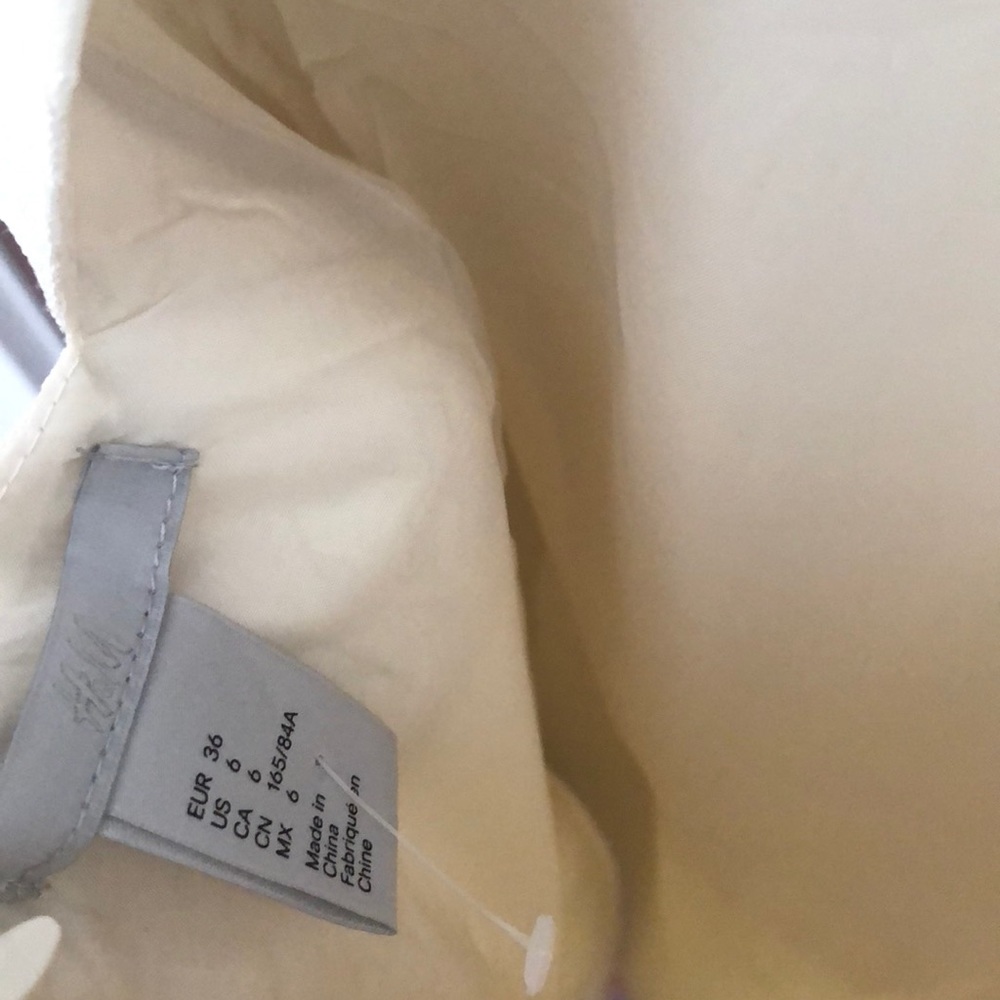 H&M WHITE SHIFT DRESS - SIZE 6 - Picture 5 of 6